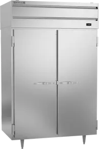 Beverage-Air - 52" P Series Stainless Steel Pass-Thru Refrigerator w/ 4 Solid Swing Doors - PRD2HC-1AS