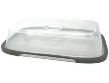 G.E.T - Evolution Clear Polypropylene Plate Cover for 12" x 7.5" Platters (24 Per Case) - LID-CS117-CL