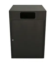 G.E.T - Eco-Takeouts Black Collection Bin W/ Locking Door - BIN-1-BK-NS