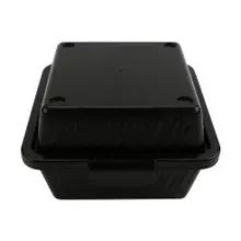 G.E.T - Eco-Takeouts 5" x 5" Black Polypropylene Single Entree Reusable Food Container (24 Per Case) - EC-08-1-BK