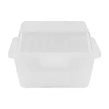 G.E.T - Eco-Takeouts 5" x 5" Clear Polypropylene Single Entree Reusable Food Container (24 Per Case) - EC-08-1-CL