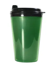 G.E.T - Eco-Takeouts 16 oz Jade Polypropylene Double Walled Cup (24 Per Case) - EC-116-1-JA