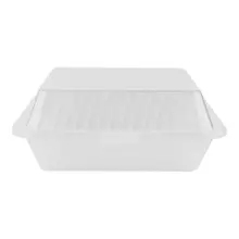 G.E.T - Eco-Takeouts 9" x 9" Clear Polypropylene Single Entree Reusable Food Container (12 Per Case) - EC-10-1-BK