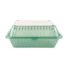 G.E.T - Eco-Takeouts 9" x 9" Jade Polypropylene Single Entree Reusable Food Container (12 Per Case) - EC-10-1-JA