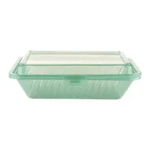 G.E.T - Eco-Takeouts 9" x 6.5" Jade Polypropylene Half-Size Reusable Food Container (12 Per Case) - EC-11-1-JA