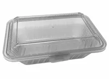 G.E.T - Eco-Takeouts 8" x 5.5" Clear Polypropylene Reusable Food Container (12 Per Case) - EC-19-CL