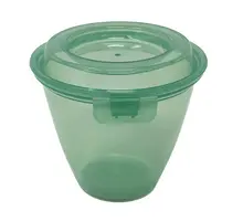 G.E.T - Eco-Takeouts 6 oz Jade Polypropylene Reusable Side-Dish/Large Sauce Cup W/ Hinged Lid (24 Per Case) - EC-20-JA