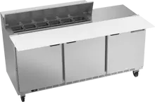 Beverage-Air - 72" Sandwich Prep Table w/ 3 Doors & 17" Cutting Board - SPE72HC-12C