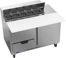 Beverage-Air - 48" Sandwich Prep Table w/ 2 Drawers, 1 Door & 17" Cutting Board - SPED48HC-10C-2