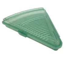 G.E.T - Eco-Takeouts 10.5" x 8.25" Jade Polypropylene Single Reusable Pizza Container W/ Snap Closure (24 Per Case) - EC-25-1-JA