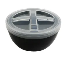 G.E.T - Eco-Takeouts 32 oz Black/Clear Polypropylene Soup Container (24 Per Case) - EC-26-2X-BK/CL