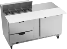 Beverage-Air - 60" Sandwich Prep Table w/ 2 Drawers, 1 Door & 17" Cutting Board - SPED60HC-08C-2