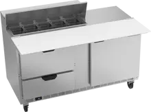 Beverage-Air - 60" Sandwich Prep Table w/ 2 Drawers, 1 Door & 17" Cutting Board - SPED60HC-10C-2