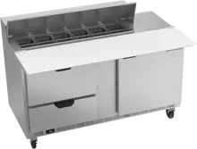 Beverage-Air - 60" Sandwich Prep Table w/ 2 Drawers, 1 Door & 17" Cutting Board - SPED60HC-12C-2