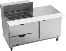 Beverage-Air - 60" Mega Top Sandwich Prep Table w/ 2 Drawers & 1 Door - SPED60HC-12M-2