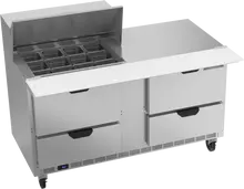 Beverage-Air - 60" Mega Top Sandwich Prep Table w/ 4 Drawers - SPED60HC-12M-4