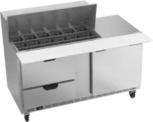 Beverage-Air - 60" Mega Top Sandwich Prep Table w/ 2 Drawers & 1 Door - SPED60HC-18M-2