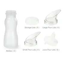 G.E.T - 16 oz Frosted Clear Polycarbonate Salad Dressing Kit (30 Piece Set) - SDB-16-PC-6