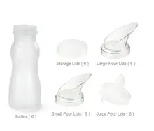 G.E.T - 16 oz Clear Polycarbonate Salad Dressing Kit (30 Piece Set) - SDB-16-PC-6-CL