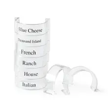 G.E.T - Clear Salad Dressing Bottle Clips (12 Per Case) - CLIPS-8-CL