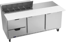 Beverage-Air - 72" Sandwich Prep Table w/ 2 Drawers, 2 Doors & 17" Cutting Board - SPED72HC-10C-2