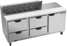 Beverage-Air - 72" Sandwich Prep Table w/ 4 Drawers & 1 Door - SPED72HC-12-4