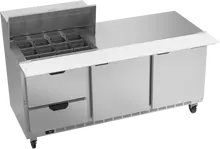 Beverage-Air - 72" Mega Top Sandwich Prep Table w/ 2 Drawers & 2 Doors - SPED72HC-12M-2
