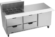 Beverage-Air - 72" Mega Top Sandwich Prep Table w/ 4 Drawers & 1 Door - SPED72HC-12M-4