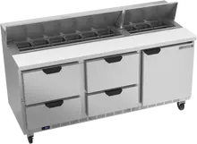 Beverage-Air - 72" Sandwich Prep Table w/ 4 Drawers & 1 Door - SPED72HC-18-4