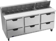 Beverage-Air - 72" Sandwich Prep Table w/ 6 Drawers - SPED72HC-18-6
