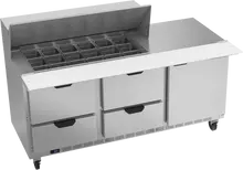 Beverage-Air - 72" Mega Top Sandwich Prep Table w/ 4 Drawers & 1 Door - SPED72HC-18M-4