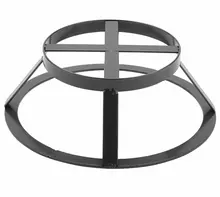 G.E.T - Madison Avenue 5.75" x 9" x 3" Gray Round Metal Stand / Pedestal for SB-1300 & SB-1212 - MTS-R3-MG
