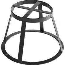 G.E.T - Madison Avenue 5.75" x 9" x 6" Gray Round Metal Stand / Pedestal for SB-1300 & SB-1212 - MTS-R6-MG