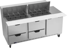 Beverage-Air - 72" Mega Top Sandwich Prep Table w/ 4 Drawers & 1 Door - SPED72HC-24M-4