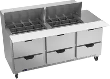 Beverage-Air - 72" Mega Top Sandwich Prep Table w/ 6 Drawers - SPED72HC-24M-6