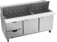 Beverage-Air - 72" Mega Top Sandwich Prep Table w/ 2 Drawers & 2 Doors - SPED72HC-30M-2