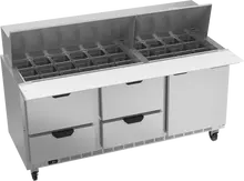 Beverage-Air - 72" Mega Top Sandwich Prep Table w/ 4 Drawers & 1 Door - SPED72HC-30M-4