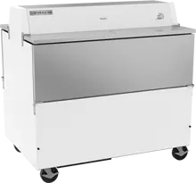 Beverage-Air - 49" White Forced Air Dual Access Milk Cooler w/ Stainless Interior - STF49HC-1-W-02