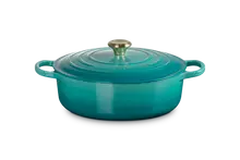 Le Creuset - Bleu Riviera 6.2 L  Shallow Round French Oven