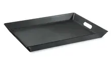 G.E.T - Healthcare 15" x 20" Black ABS Plastic Non-Skid Room Service Tray (6 Per Case) - RST-1522-BK