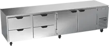 Beverage-Air - 119" Mobile Undercounter Refrigerator w/ 2 Solid Swing Doors & 4 Drawers - UCRD119AHC-4