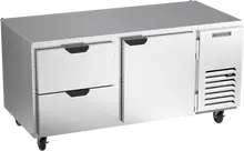 Beverage-Air - 67" Mobile Undercounter Refrigerator w/ 1 Solid Swing Door & 2 Drawers - UCRD67AHC-2