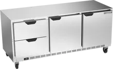 Beverage-Air - 72" Mobile Undercounter Refrigerator w/ 2 Solid Swing Doors & 2 Drawers - UCRD72AHC-2
