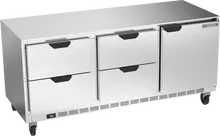 Beverage-Air - 72" Mobile Undercounter Refrigerator w/ 1 Solid Swing Door & 4 Drawers - UCRD72AHC-4