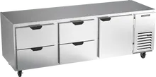 Beverage-Air - 93" Mobile Undercounter Refrigerator w/ 1 Solid Swing Door & 4 Drawers - UCRD93AHC-4