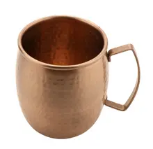 G.E.T - Metal Barware 16 oz Copper-Plated Mug W/ Hammered Finish (6 Per Case) - CPRMUG-02