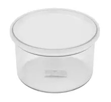G.E.T - 48 oz Clear SAN Plastic Round Crock W/ Lid (12 Per Case) - CR-0150-CL