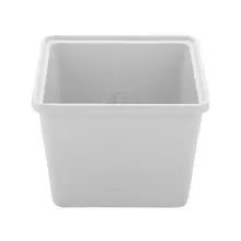 G.E.T - 64 oz White Melamine Square Crock (6 Per Case) - ML-149-W