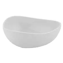 G.E.T - Coralline 64 oz White Freestyle Triangle Bowl (3 Per Case) - CS-1080-CN-W