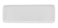G.E.T - Coralline 14" x 5" White Rectangular Platter (12 Per Case) - CS-1450-CN-W